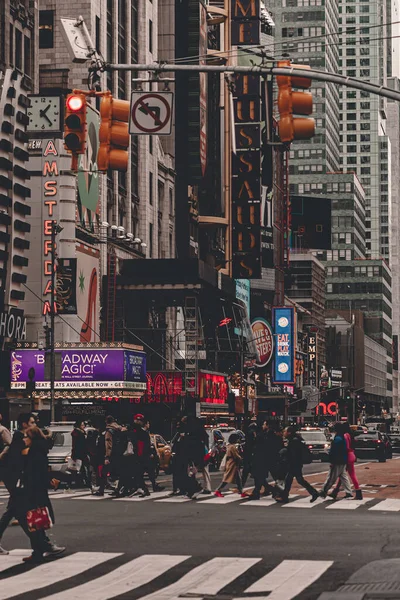 New York City Straten Van Manhattan Groot Stadsleven Staat New — Stockfoto