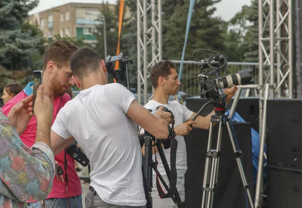 Moldávia Cahul 2019 Festival Internacional Música Faces Friends Operadores Olhar — Fotografia de Stock