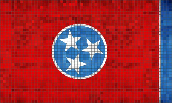 Abstrakta mosaik flagga Tennessee — Stock vektor