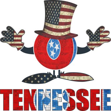 Tennessee top Amerikan şapka ve eller