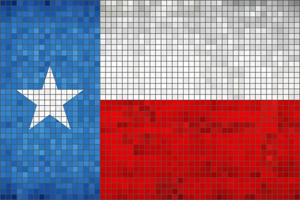Abstrakta mosaik flagga Texas — Stock vektor