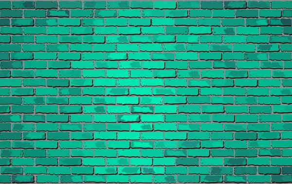 Mur de briques turquoise — Image vectorielle