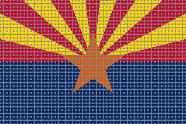 Mozaïek vlag van Arizona — Stockvector