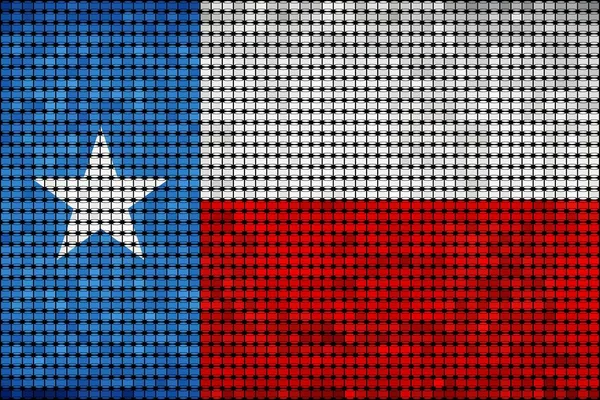 Grunge mosaik flagga Texas — Stock vektor