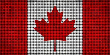 Grunge mozaik Kanada bayrağı 