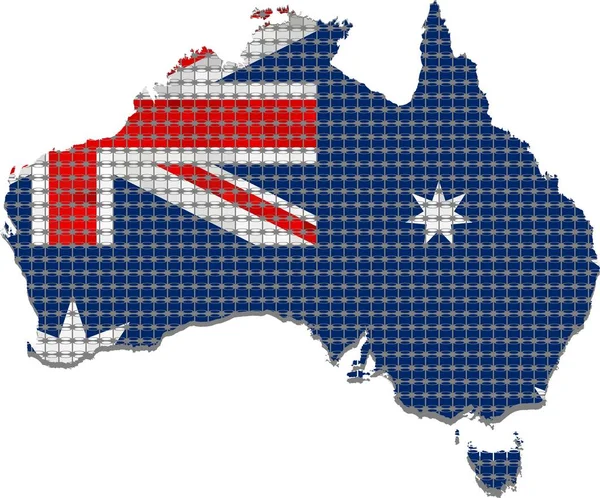 Australia mappa grunge con bandiera all'interno — Vettoriale Stock