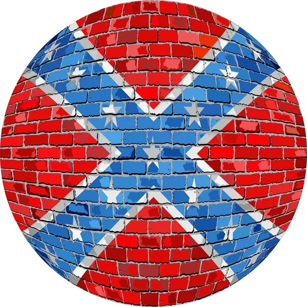 Bola con bandera confederada — Vector de stock