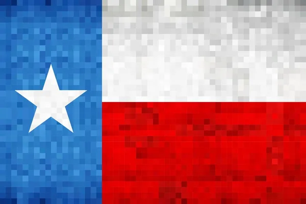 Abstrakt Grunge Mosaik Flagga Texas Illustration Delstaten Texas Flagga — Stock vektor