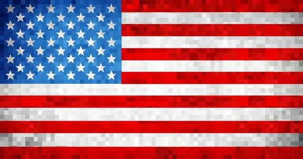 Abstraktes Grunge Mosaik Usa Flag Illustration Usa Flag Pictures Und — Stockvektor