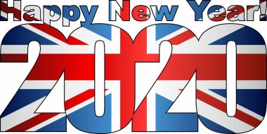 İçinde Birleşik Krallık bayrağı bulunan mutlu yıllar 2020 Yeni Yıl Sayıları, 2020 Büyük Britanya Bayrak Sayıları