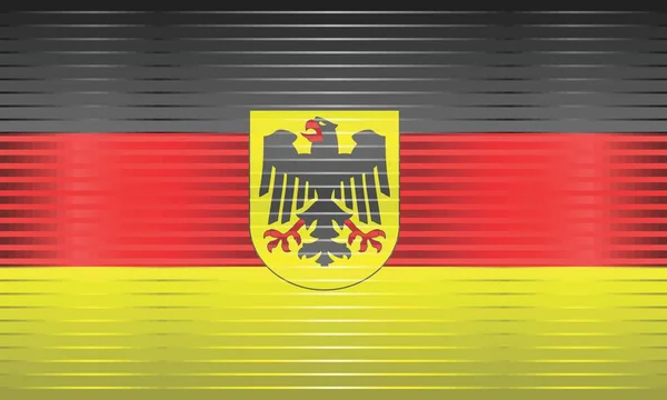 Shiny Grunge Flag Germany Illustration Three Dimensional Flag Germany — Stock Vector