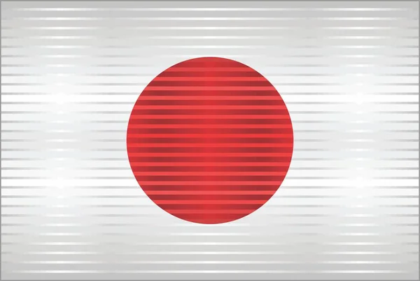 Glänzende Grunge Flagge Japans Illustration Dreidimensionale Flagge Japans — Stockvektor