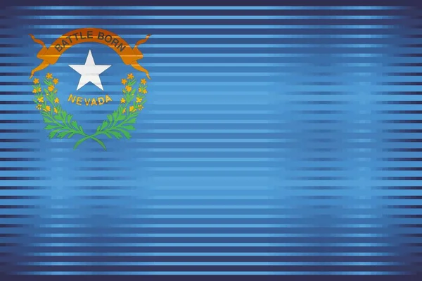 Bandeira Grunge Brilhante Nevada Ilustração Bandeira Tridimensional Nevada — Vetor de Stock