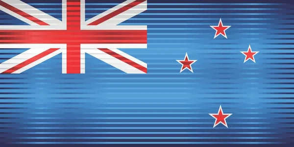 Glänsande Grunge Flagga Nya Zeeland Illustration Tredimensionell Flagga Nya Zeeland — Stock vektor