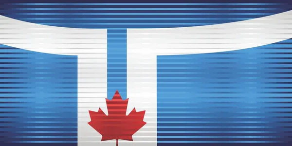 Lesklá Vlajka Grunge Toronta Ilustrace Trojrozměrná Vlajka Toronta — Stockový vektor