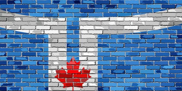 Flag Toronto Brick Wall Illustration — Stock Vector