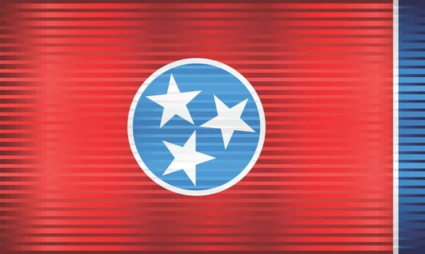 Glänsande Grunge Flagga Tennessee Illustration Tredimensionell Flagga Tennessee — Stock vektor