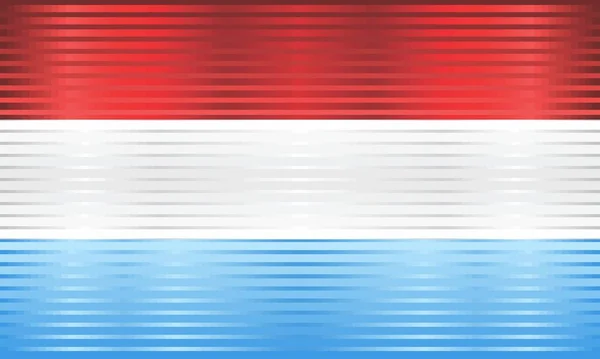 Lesklá Vlajka Grunge Lucemburska Ilustrace Trojrozměrná Vlajka Lucemburska — Stockový vektor