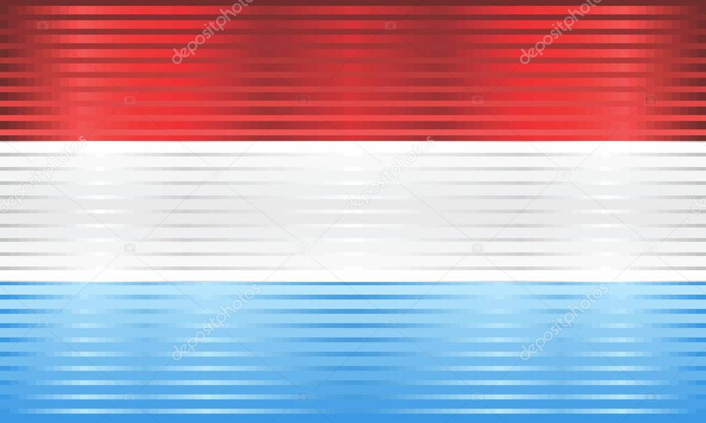 Shiny Grunge flag of the Luxembourg - Illustration, Three dimensional flag of Luxembourg