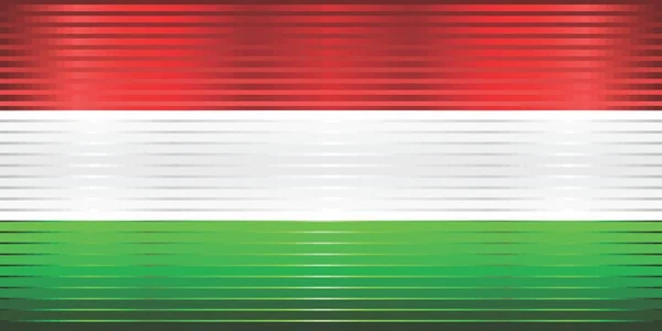 Shiny Grunge Flag Hungary Illustration Three Dimensional Flag Hungary — Stock Vector