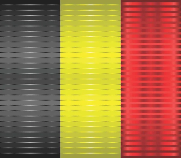 Drapeau Brillant Grunge Belgique Illustration Drapeau Tridimensionnel Belgique — Image vectorielle