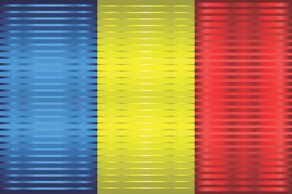 ルーマニアのシャイニー グランジの旗 イラスト 三次元のルーマニアの旗 — ストックベクタ