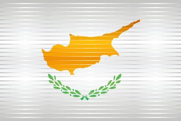 Shiny Grunge Flag Cyprus Illustration Three Dimensional Flag Cyprus — Stock Vector