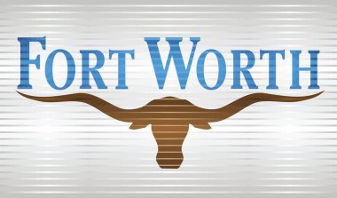 Fort Worth 'un Parlak Grunge bayrağı - Resim, Fort Worth' un üç boyutlu bayrağı