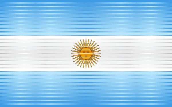 Brillante Bandera Grunge Argentina Ilustración Bandera Tridimensional Argentina — Archivo Imágenes Vectoriales