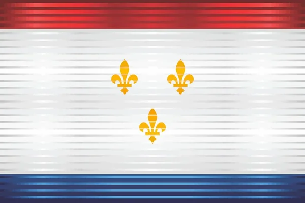 ニューオーリンズのシャイニー グランジの旗 イラスト 三次元のニューオーリンズの旗 — ストックベクタ