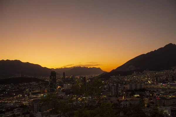 Sunset view in Monterrey Mexico — 스톡 사진