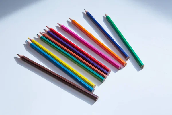 Color Pencils Isolated White Background — Stock Photo, Image