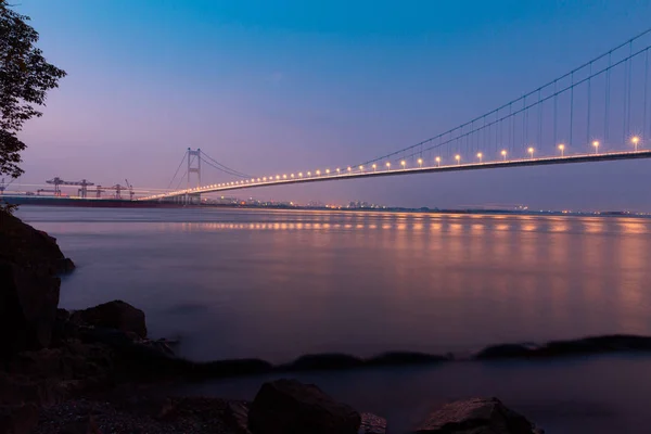 Ponte Cancello Dorato Tramonto — Foto Stock