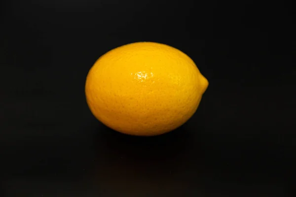 Orange Citron Sur Fond Noir — Photo