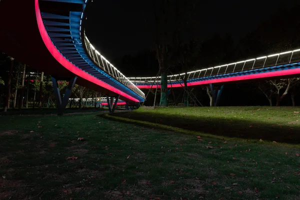 Lumière Colorée Pont Nuit — Photo gratuite