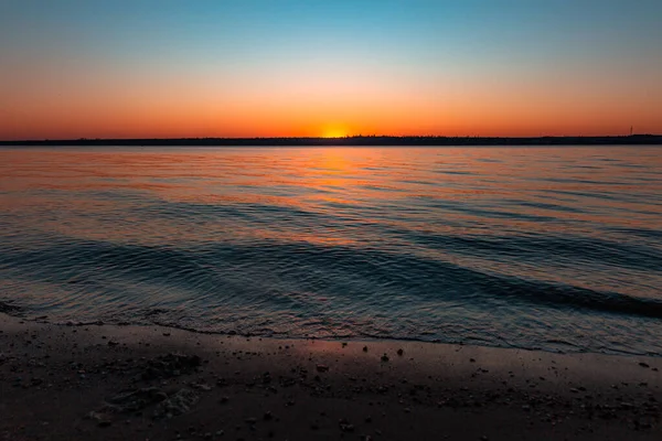 海の上の美しい夕日 — ストック写真