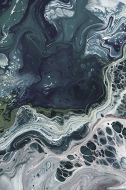 Akrilik, boya, soyut. Tabloya yakın çekim. Renkli soyut resim arkaplanı. Yüksek desenli yağlı boya. Yüksek kalite detaylar. Mermer. Mermer dokusu. Boya sıçraması. Renkli sıvı