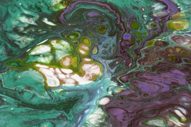 Akrilik, boya, soyut. Tabloya yakın çekim. Renkli soyut resim arkaplanı. Yüksek desenli yağlı boya. Yüksek kalite detaylar. Mermer. Mermer dokusu. Boya sıçraması. Renkli sıvı