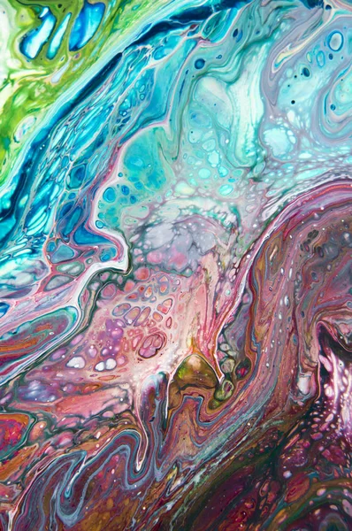 Acrylic Paint Abstract Closeup Painting Colorful Abstract Painting Background Highly — Stock Photo, Image