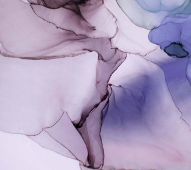 Alkol mürekkebi boyama tekniğinde soyut akışkan sanat.