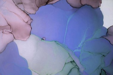 Alkol mürekkebi boyama tekniğinde soyut akışkan sanat.