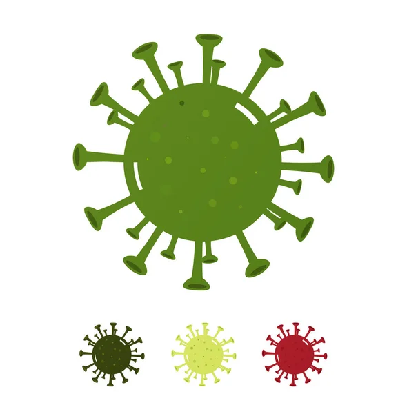 Icono Virus Logotipo Diseño Simple Aislado Sobre Fondo Blanco — Archivo Imágenes Vectoriales