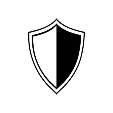 Kalkan simgesi, logo, vektör illüstrasyonunu imzala 