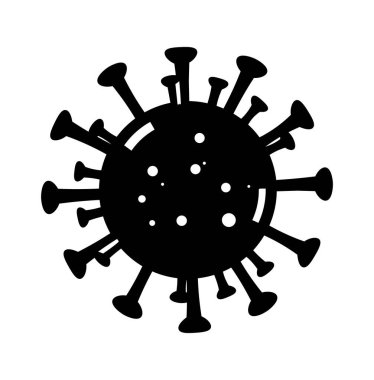 Virüs simgesi, logo, vektör illüstrasyonunu imzala 