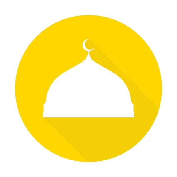 Icona Della Cupola Della Moschea Islamica Logo Realizzato Con Stile — Vettoriale Stock