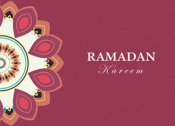 Ramazan tebrik kartı şablonu. Müslüman, arbik, İslami bir süs, kusursuz desenli, Hint mandala çizgisi süsü. Vektör illüstrasyonu.