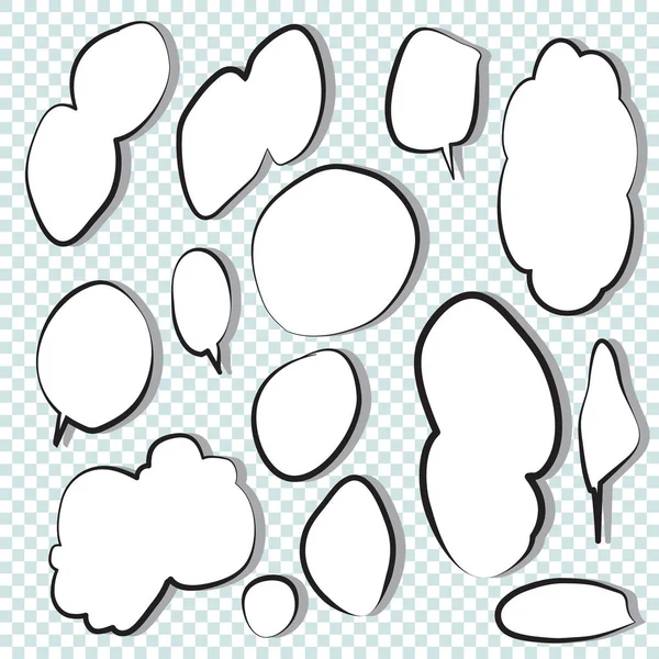 Set of comic speech bubbles. — Stock Vector