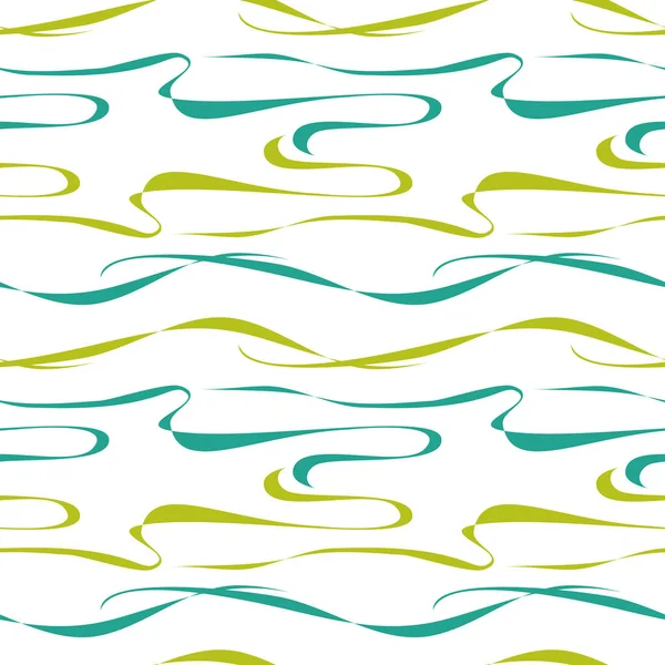 Λευκό μοτίβο με τα κύματα και μπούκλες — Διανυσματικό Αρχείο