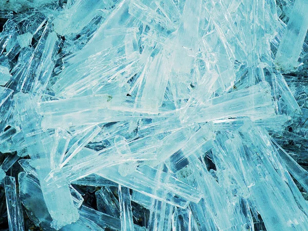 青い氷抽象的な自然の背景 — ストック写真