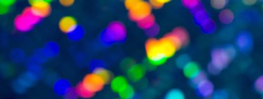 Tatil renkli bokeh mavi ışık arkaplanı